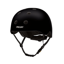 Load image into Gallery viewer, Melon Helmets black helmet designed for skateboarding, biking, scooter, and commuting.
