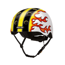 Load image into Gallery viewer, Melon Helmets flame printed helmet designed for skateboarding, biking, scooting, and commuting..