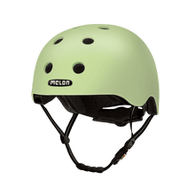 Load image into Gallery viewer, Melon Helmets matte finish light green helmet designed for skateboarding, biking, scooter, and commuting.
