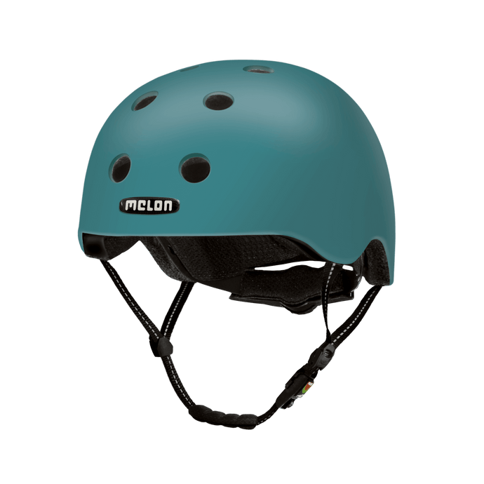 Melon Helmets matte finish teal helmet designed for skateboarding, biking, scooter, and commuting.